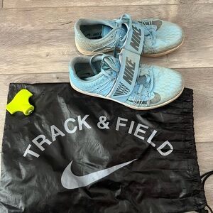 Nike Light Blue Track jumping spikes